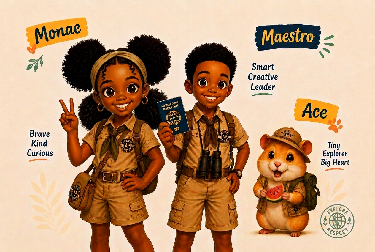 Monaé, Maestro and Ace the Explorer